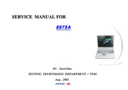 Free Clevo Mitac 8575A service manual