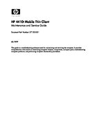 Free HP/Compaq HP 4410T mobile thin client service manual