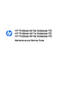 Free HP/Compaq HP Probook 4410S 4411S 4510S service manual
