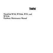 Free IBM Lenovo ThinkPad W700 W700Ds W701 W701Ds service manual