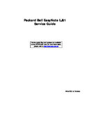 Free NEC/Packagrd Bell EasyNote LJ61 service manual