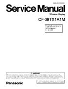 Free Panasonic CF-08TX1A1M service manual