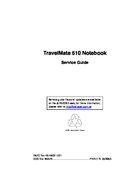 Free Acer TravelMate 510 service manual