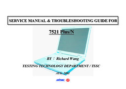 Free Clevo Mitac 7521 PLUS N service manual