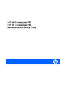 Free HP/Compaq HP 540 541 service manual