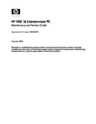 Free HP/Compaq HP HDX 16 service manual