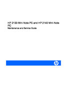 Free HP/Compaq HP Mini-note 2133 2140 service manual