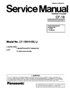 Free Panasonic CF-18KHH65Lx service manual