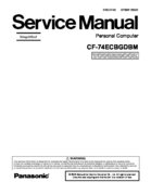Free Panasonic CF-74ECBGDBM service manual